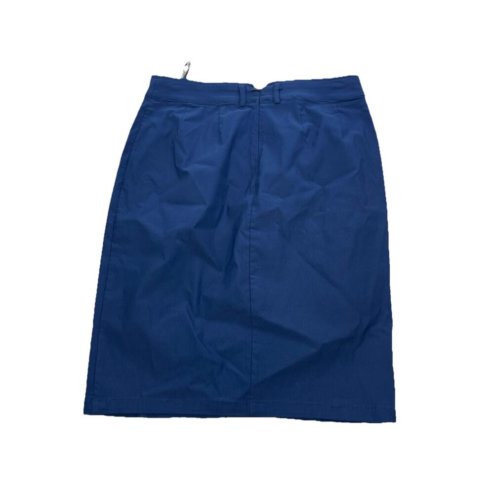 NWT Ladies Kate Kasin Blue Knee Length Pencil Skirt Large Office Career 25-21